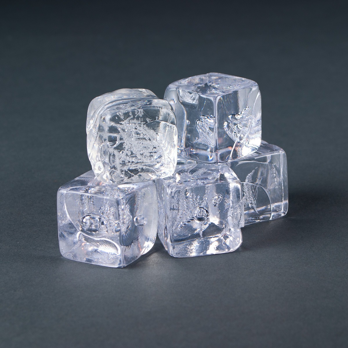 Clear Acrylic Molded 1 1/4" Ice Cube